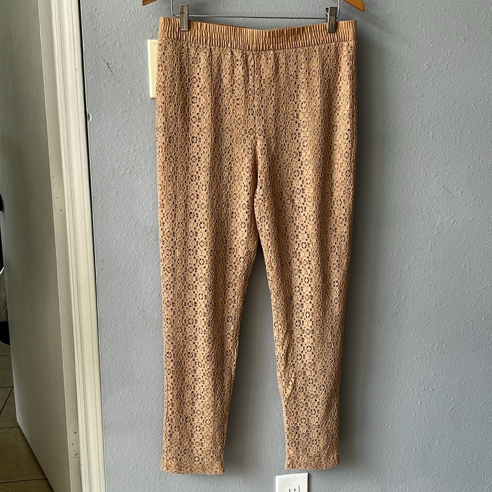 Chico's Tan Lace Detail Skirt